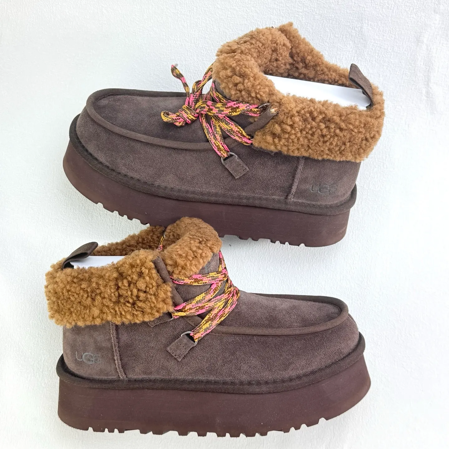 Self-pickup 💰560 Ugg Fukala lace-up boots 3954 The official website's main recommendation. A must-have for Maillard in autumn and winter. Every color matches well. The shape is super positive. The soles are increased by 3.8cm. Perfectly modifying the leg shape. Simple and elegant style. Must be arranged! size：35-40